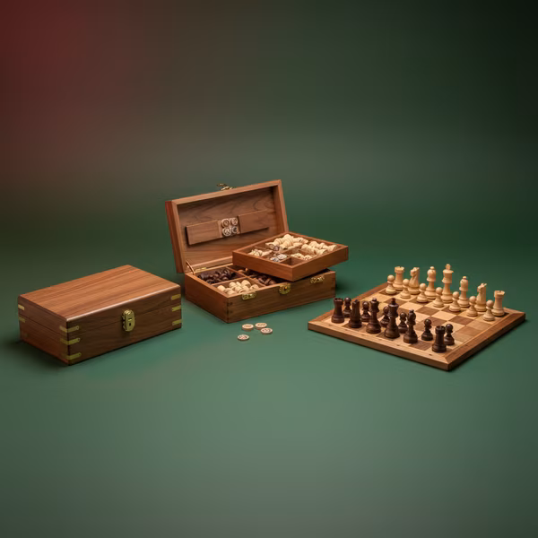 Schachklassiker Holz Deluxe